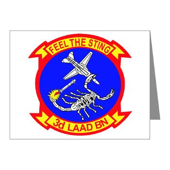 3LAADB - M01 - 02 - 3rd Low Altitude Air Defense Bn - Note Cards (Pk of 20) - Click Image to Close